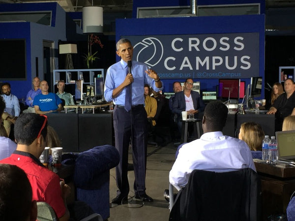 LA TIMES: Obama touts tech innovation during visit to Cross Campus