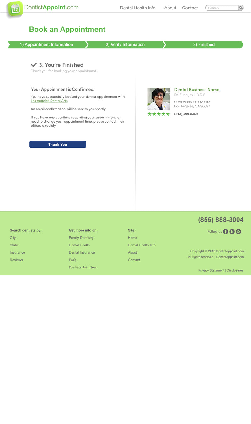 1-800-Dentist: Dentist Appoint Web App Official