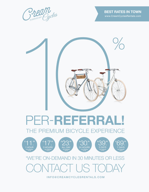 Cream Cycles: Bicycle Rental Co. Official