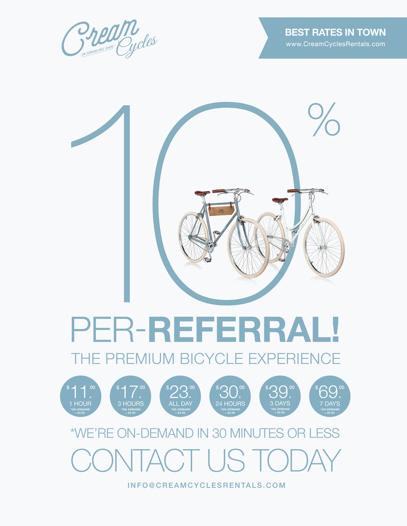 Cream Cycles: Bicycle Rental Co. Official